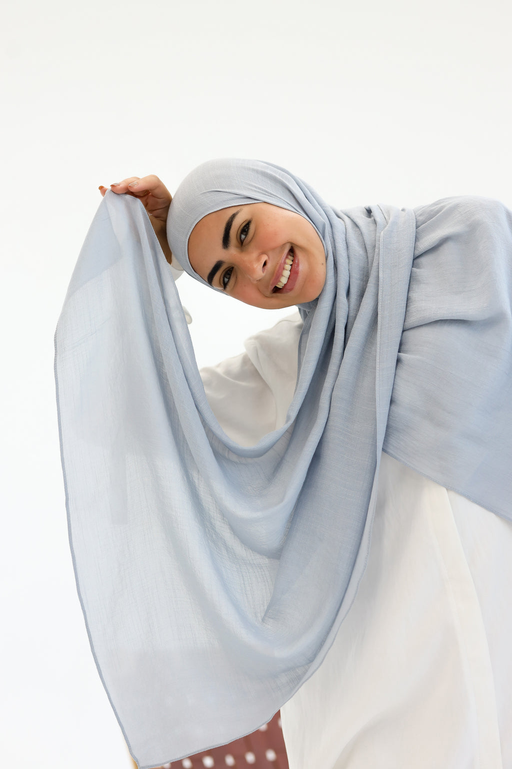 Light Grey Linen scarf